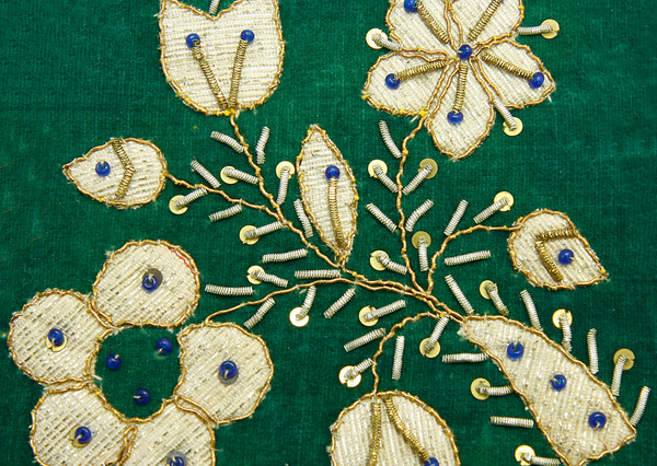 Postikortti kirkkotekstiili vihre&auml;