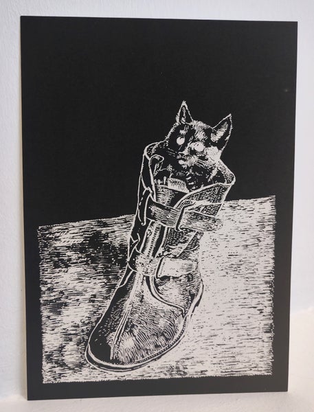 Postikortti Kissa saappaassa A6